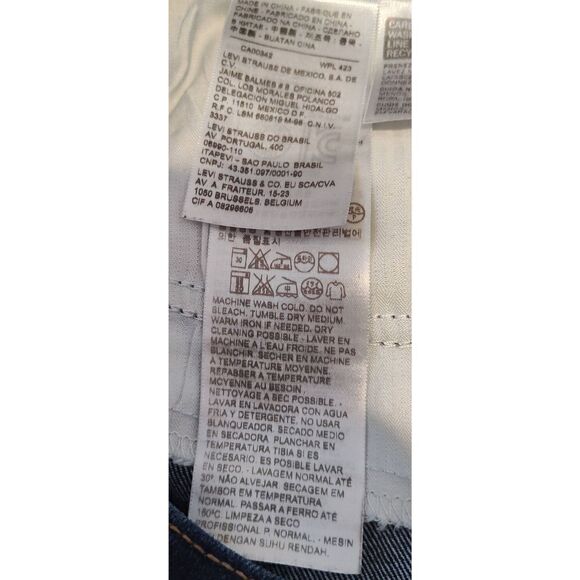 LEVI'S 28 Demi Curve Jeans Womens 28 x 32 Classic Rise Slim Fit Blue SEE ACTUAL - Picture 10 of 13